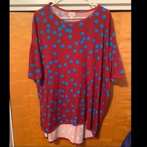Red and Blue Lularoe Irma